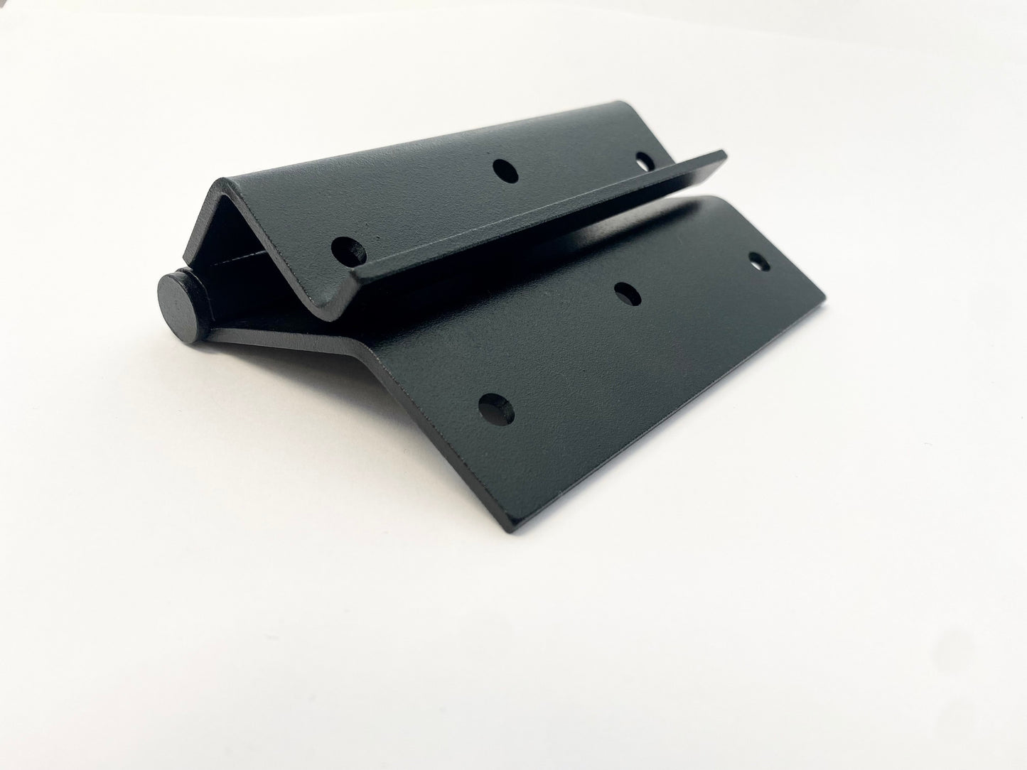 Pair of Black powder coated Sidturn Turning Gate custom hinges.